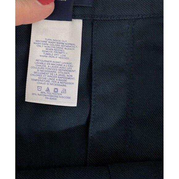 Lands End Skirt Adult  Pleated Tab Pocket Work Uniform Bottom Womens Sz: 13 Blue - Picture 5 of 10